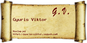 Gyuris Viktor névjegykártya